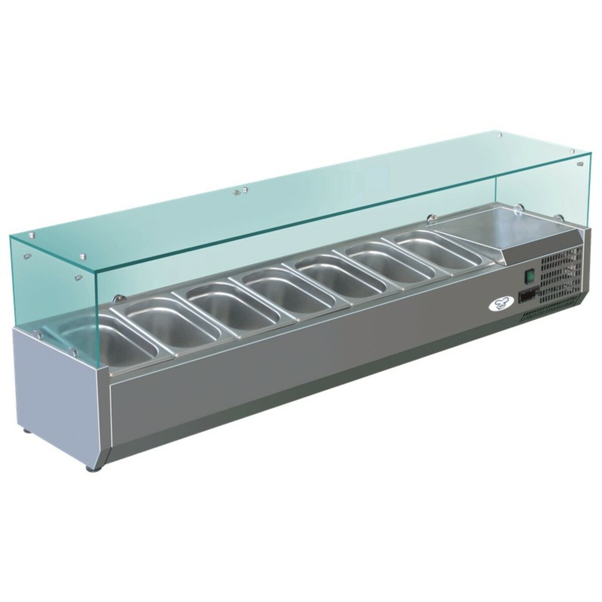 Refrigerated display case 7 GN pans 1/4