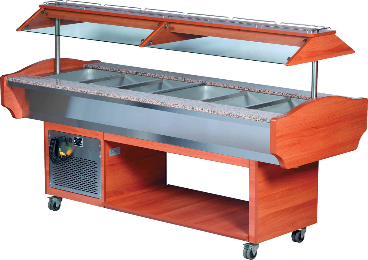Refrigerated salad bar buffet 6 GN1/1