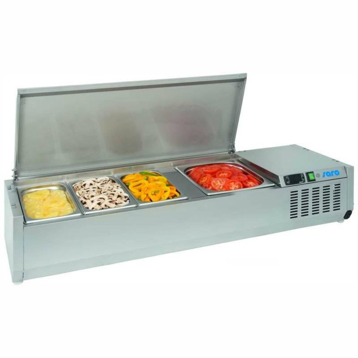 Refrigerated salad counter 4 GN pans 1/3 stainless steel lid