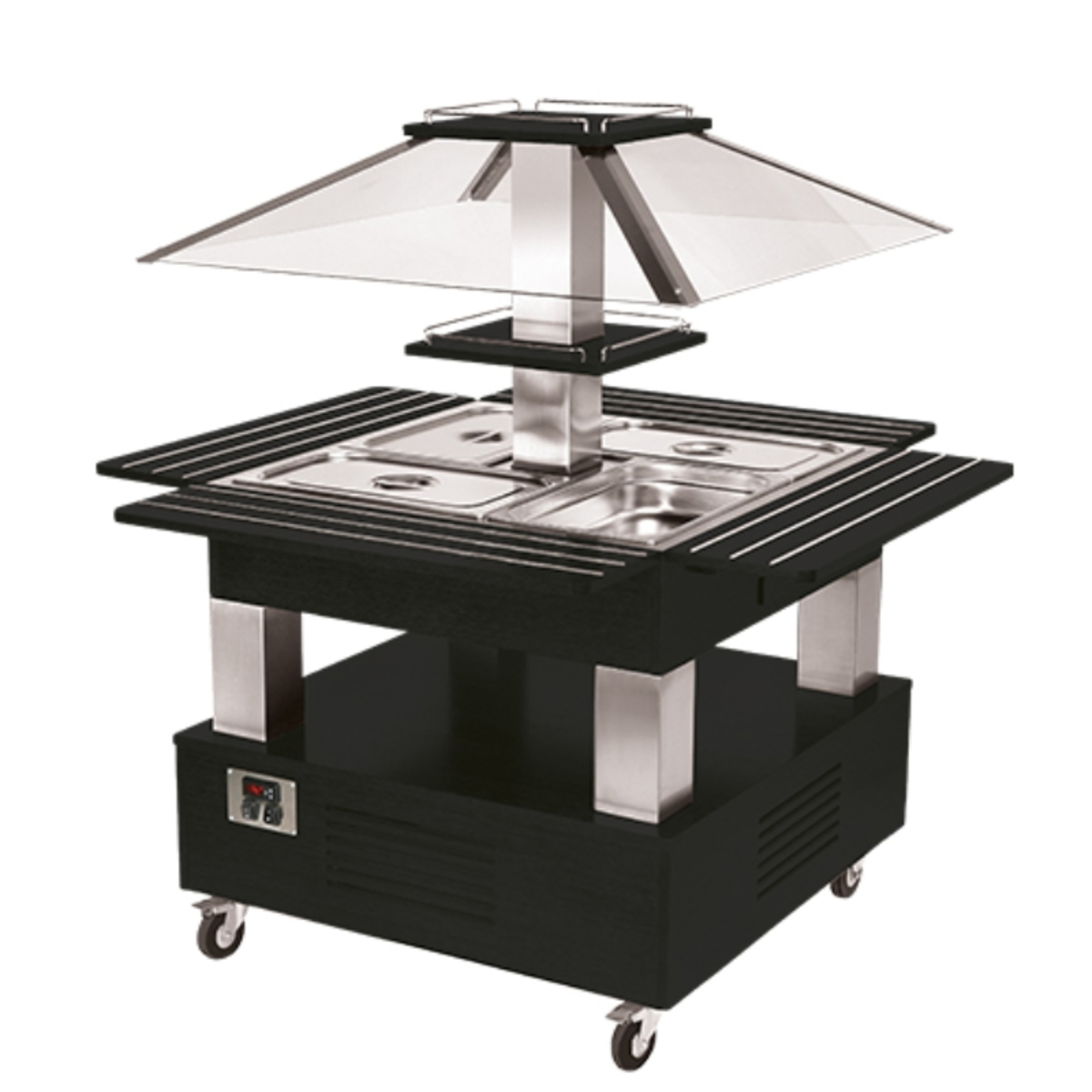 Refrigerated square salad bar 4 GN pans 1/1