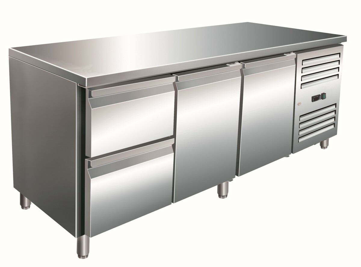Refrigerated trolley with 2 doors and 2 drawers