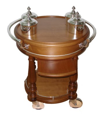 Round sorbet trolley with 4 isothermal pots COURBET