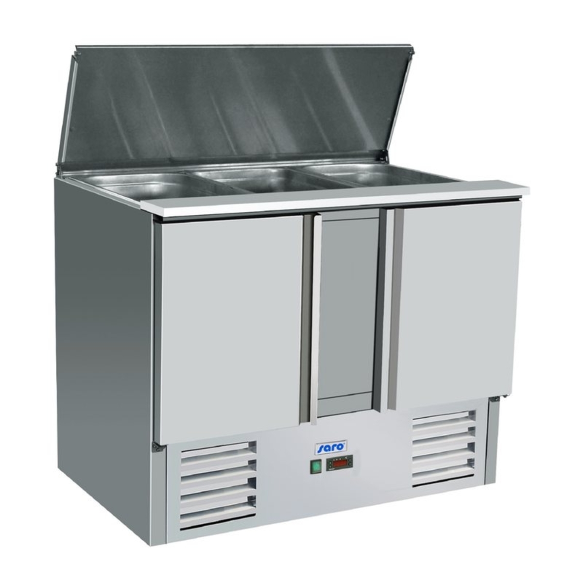Saladette 2 2-door Baldur with telescopic lid