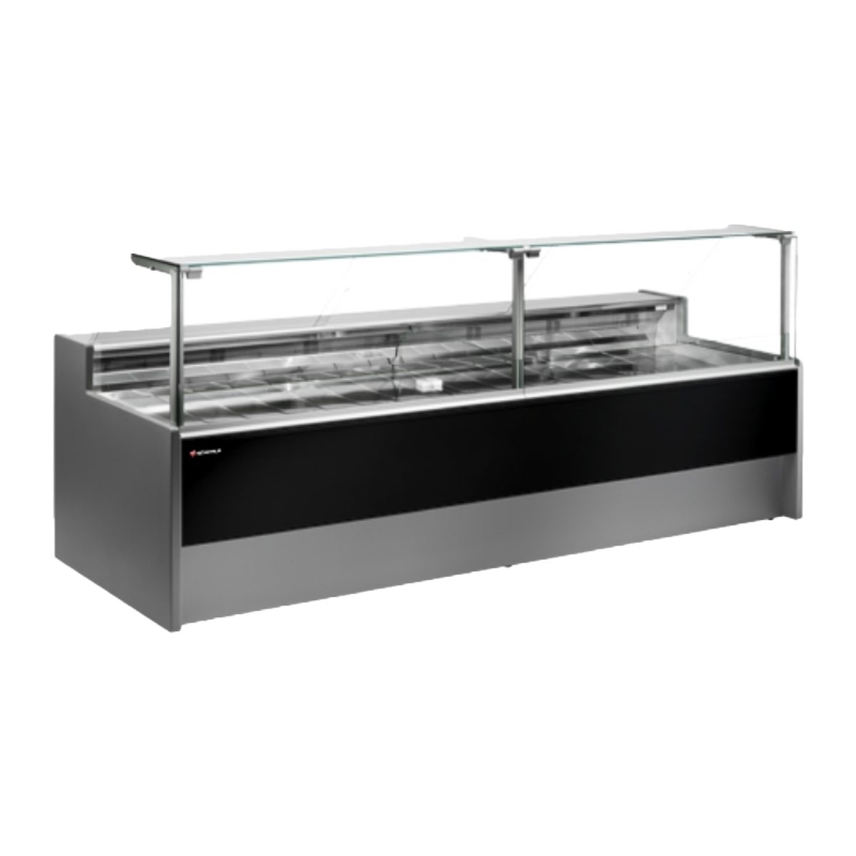 Salerno refrigerated display case, length 2000 with cold storage