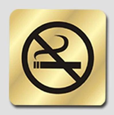 Signage Brass - Non smoker brass