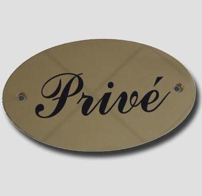 Signage Brass - Plate brass private