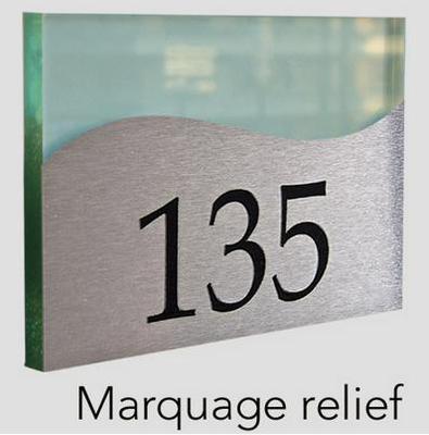 Signage Luxe paste - Number of door + relief