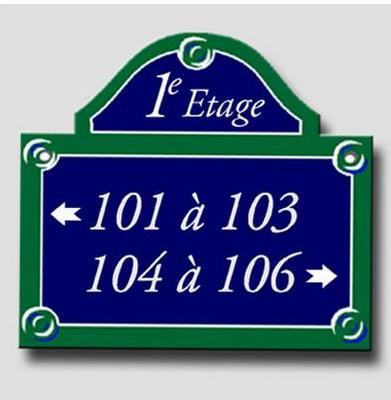 Signage plate of Paris - Directional double panel