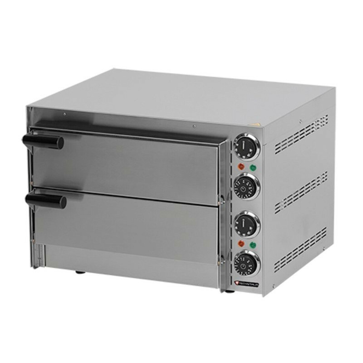 Single-deck electric pizza oven 2 levels