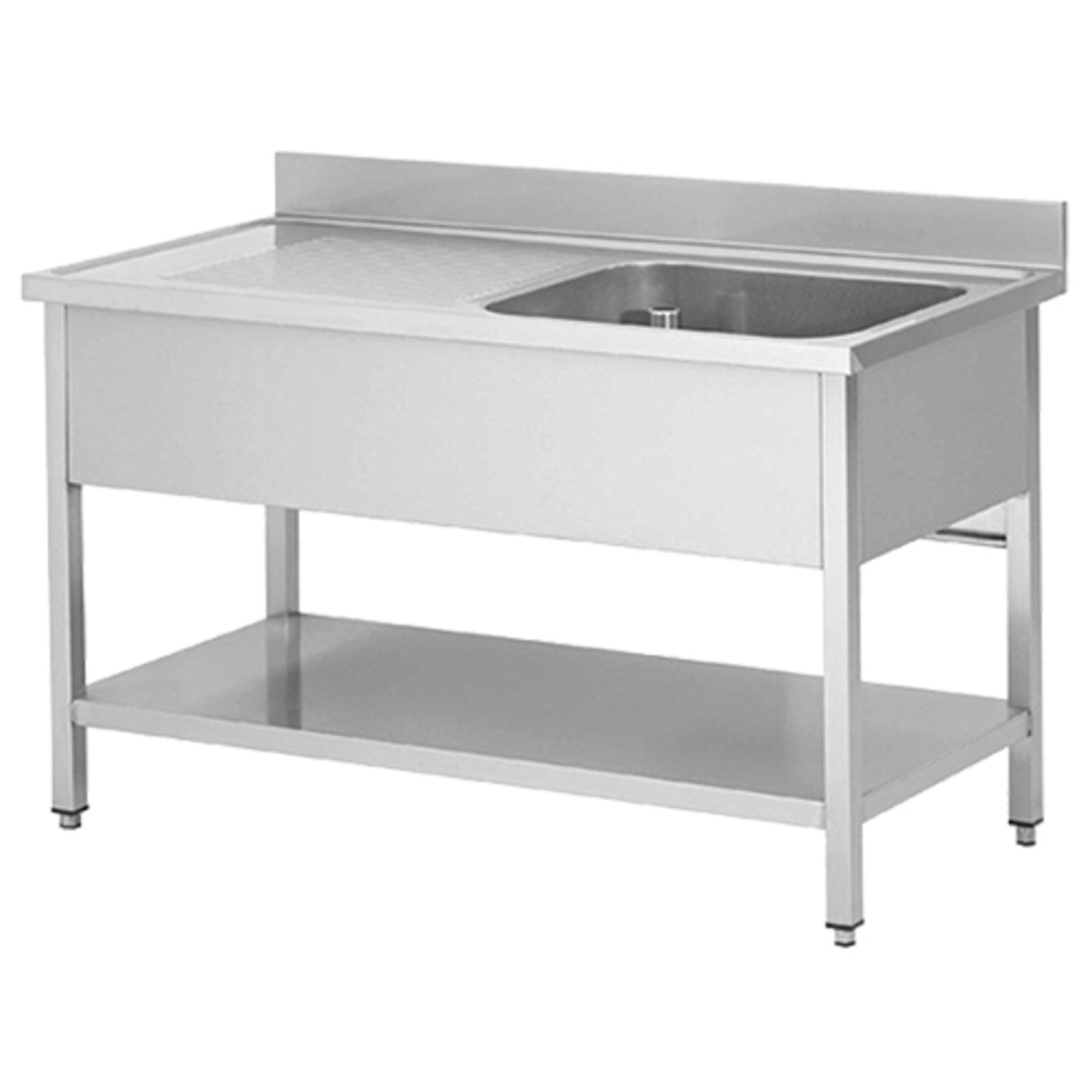 Sink 1 bowl 400 x 400, left drainer, 1000 x 600