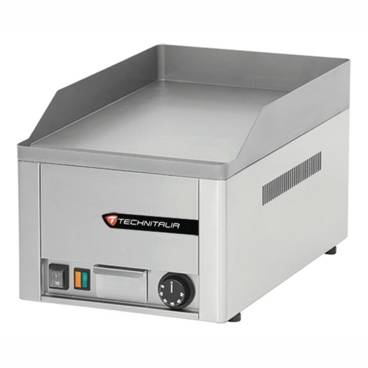 Smooth electric snack plate, stainless steel Technitalia