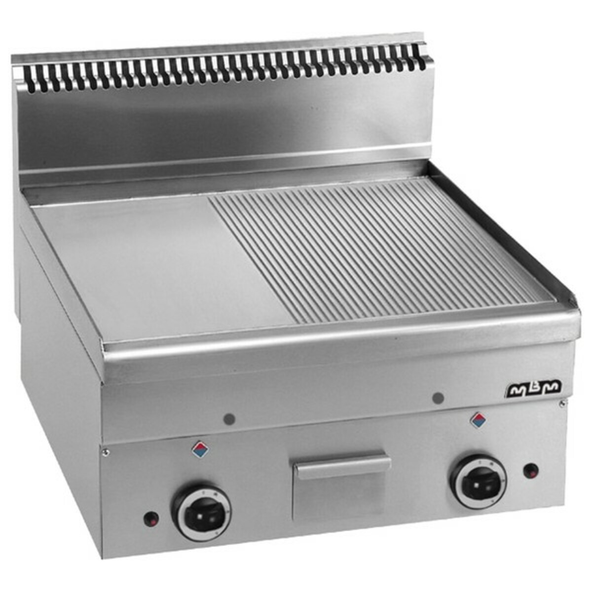 Snack plancha 1/2 smooth 1/2 grooved gas MBM large model