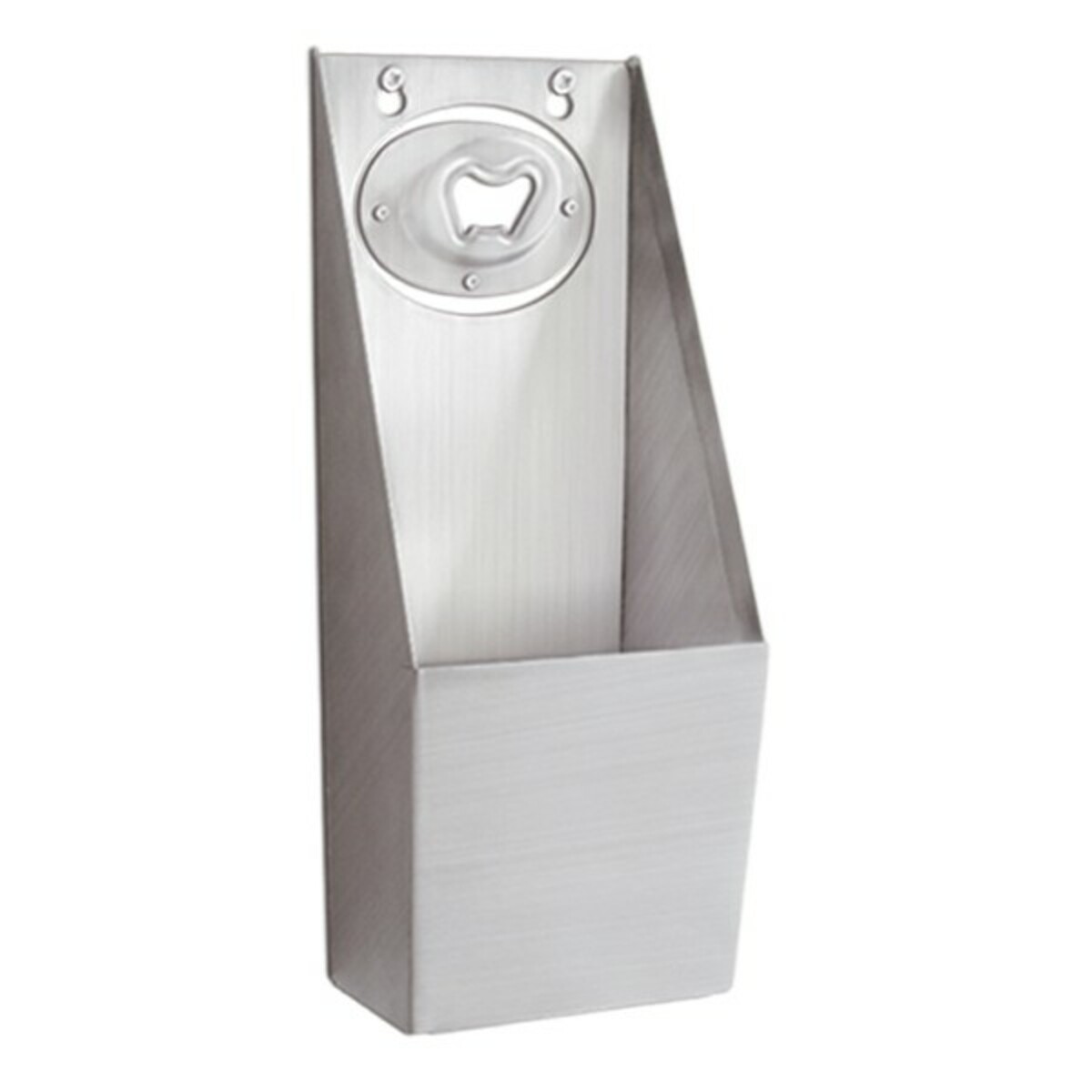 Stainless steel bottle opener with cap catcher