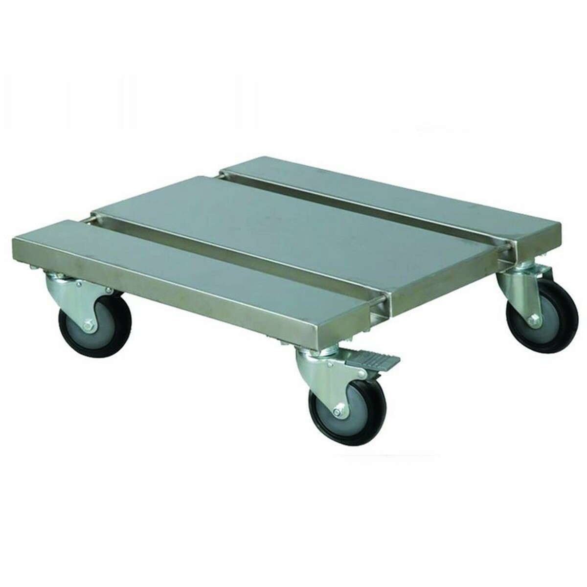 Stainless steel rolling base for insulated container