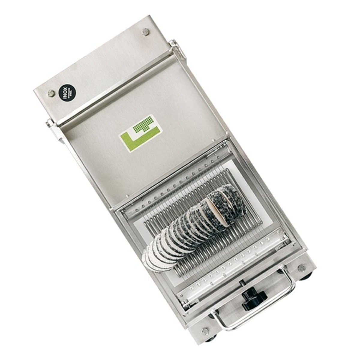 Stainless steel Tellier mini-guitar for flat products