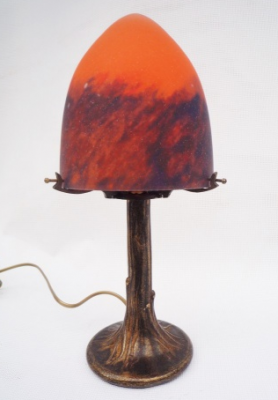 Table lamp Orange mushroom blue