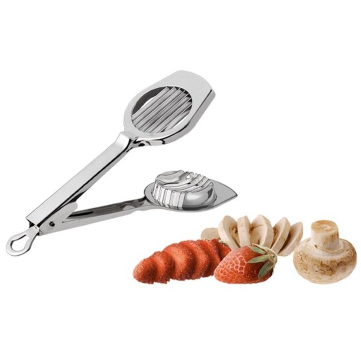 Tellier stainless steel strawberry and mushroom slicer