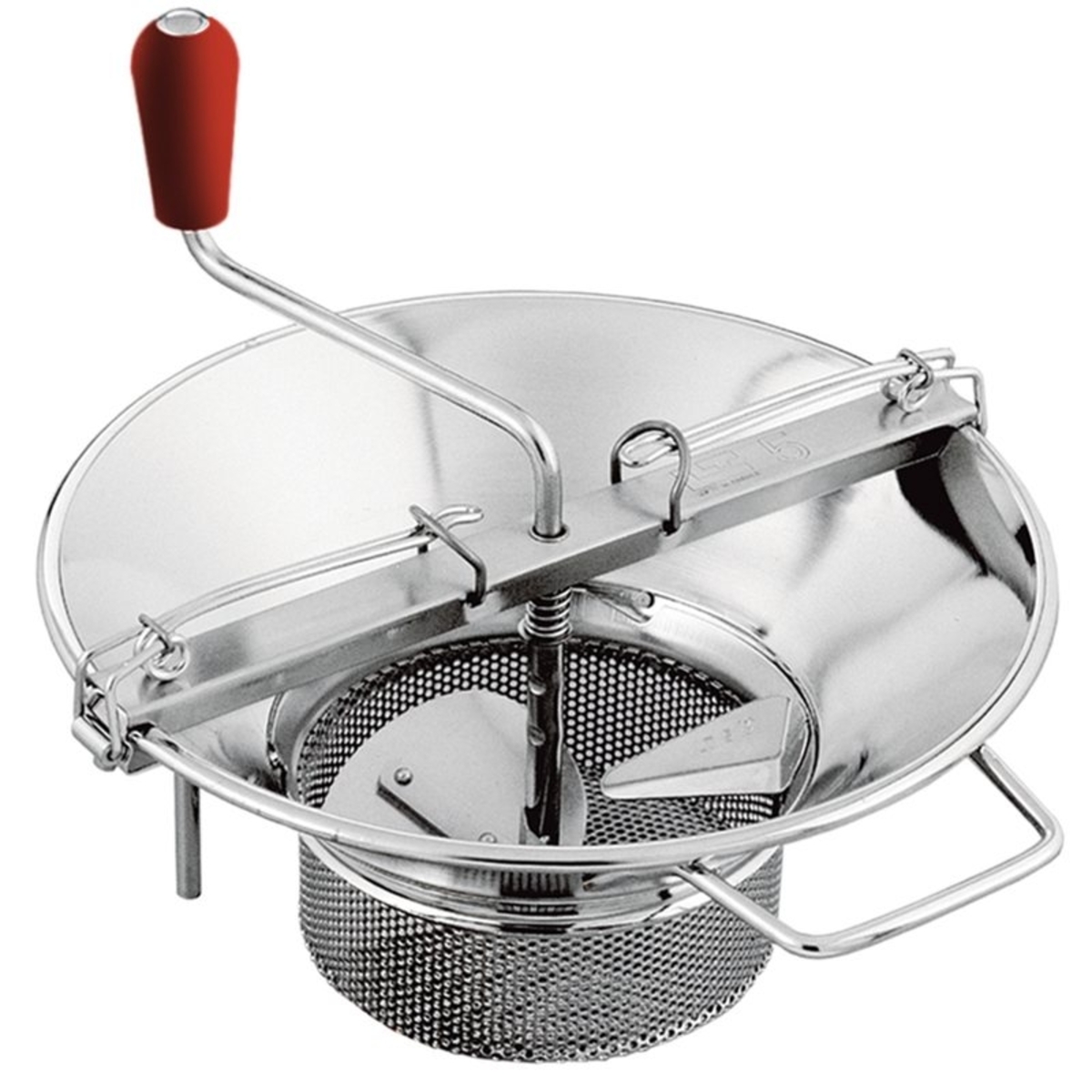 Tinned Louis Tellier vegetable mill n°5 grid 1,5 mm