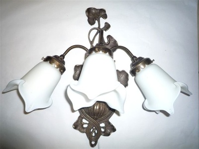 Wall lamp Nymphea 3 tulips PM white tip - Wall lamps
