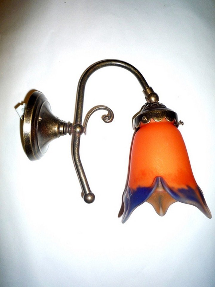 Wall light BK comma with tulip pm tip color orange blue