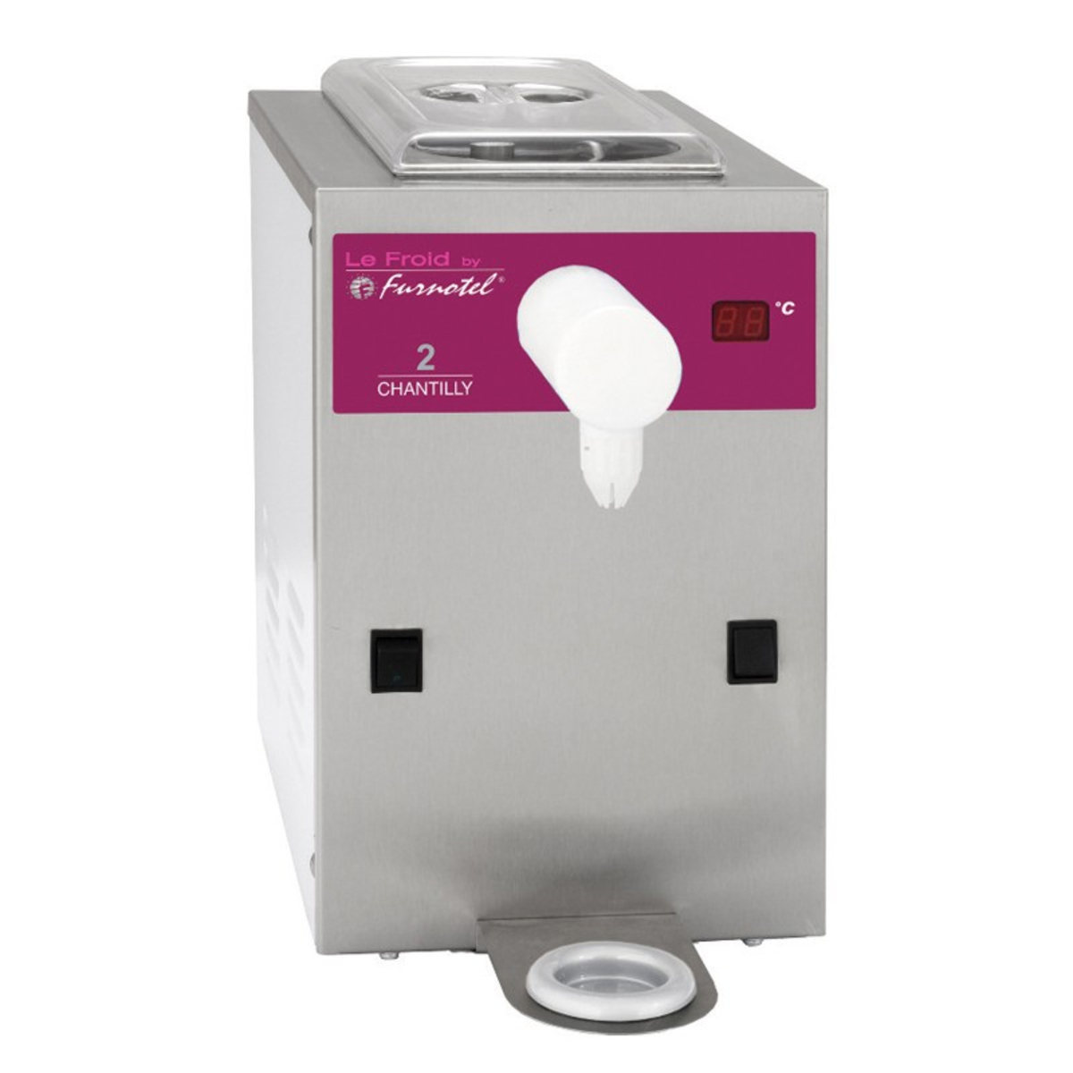 Whipped cream machine, mechanical controls, 100 L /h - 2 litres