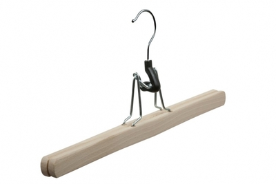 Wooden hanger with felt clip - Reference 456P