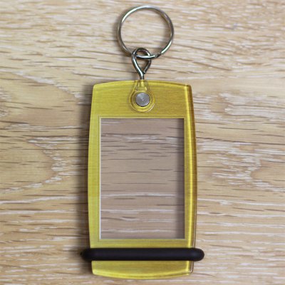 Keychain Mini Creoglass Texture Brushed Gold X10