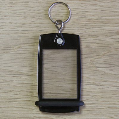 Keyring Mini Creoglass Color Black Translucent X10