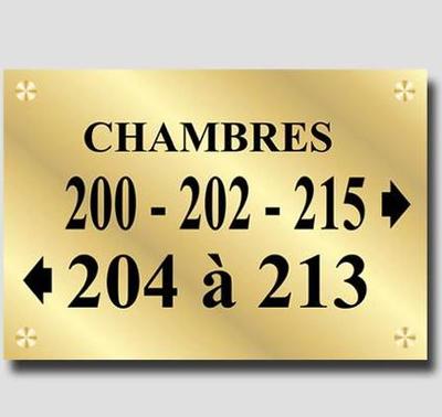 Signage Brass - Directional double plate