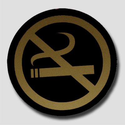 Signage non-smoking 9 x 9 cm black